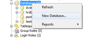 create database in postgresql