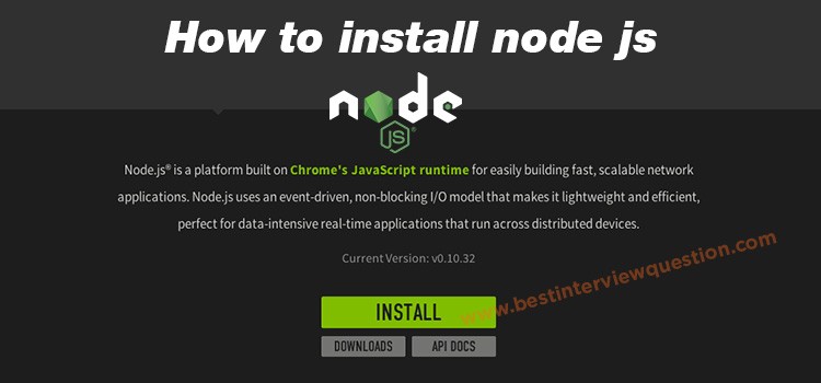 How to install node js